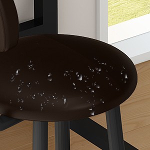 Industrial Pub Height Table with 2 PU Upholstered Stools,3-Piece Kitchen Table