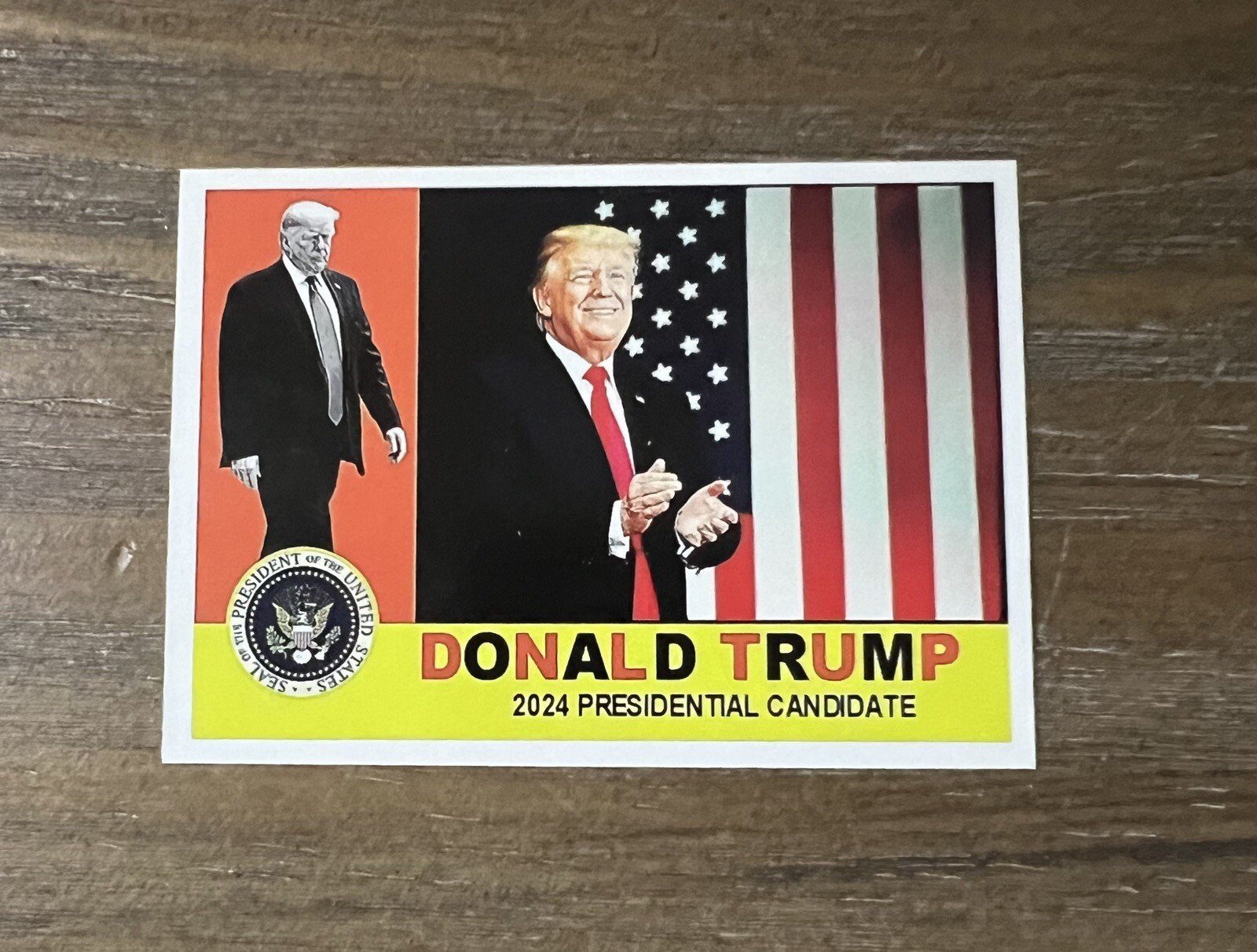 2024 Donald Trump 45th U.S President Custom Trading Card USA MAGA Flag