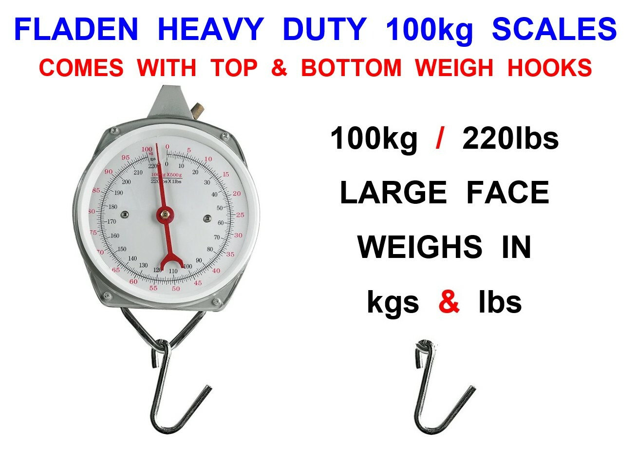 FLADEN HEAVY DUTY 100kg WEIGHING SCALES FOR SEA CARP FISHING WEIGH SLING TRIPOD