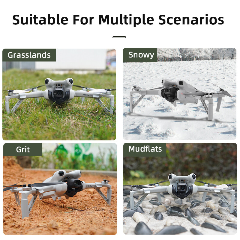 For DJI MINI 4 PRO Drone ABS Heighten Tripod Landing Gear Protector Accessories