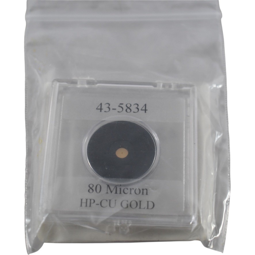 NEW Ealing 43-5834-000 Precision Infrared Laser Pinhole Aperture 80 Micron Gold