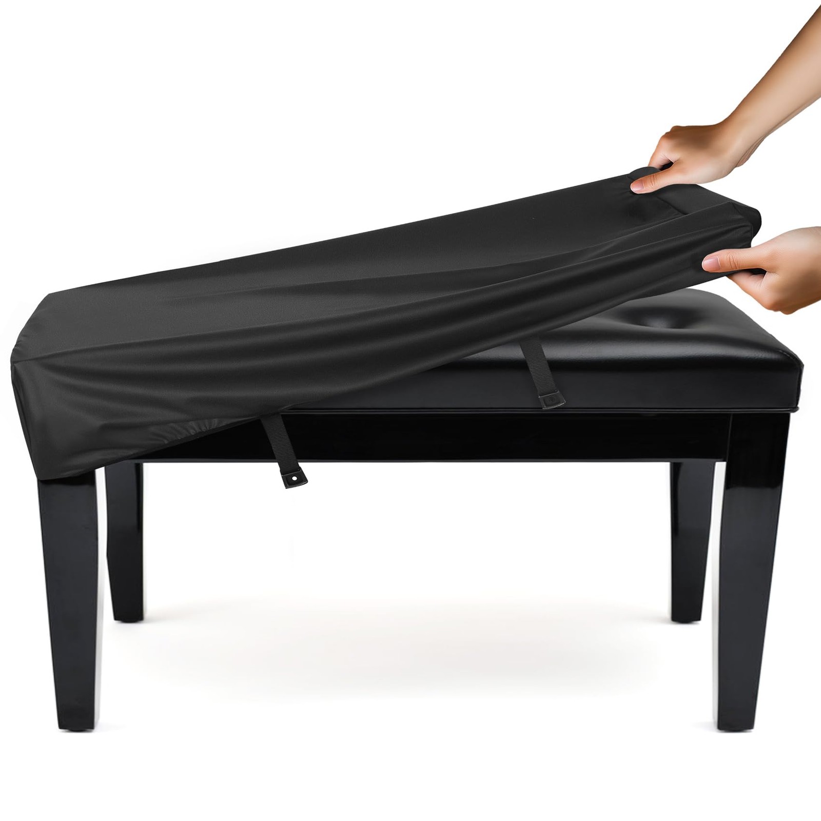 Stretchy Leatherette Piano Bench Cover, 30.5" Lx14.5 Wx5 H