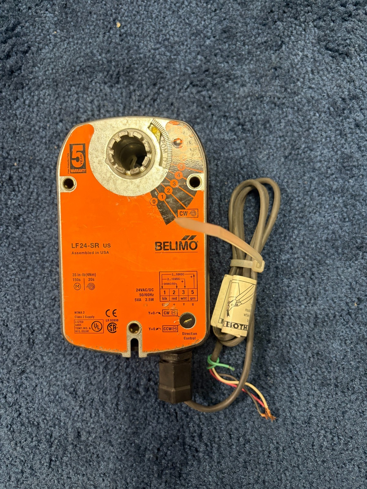Belimo LF24-SR-S US Spring Return Damper Actuator 24V Direct Mount