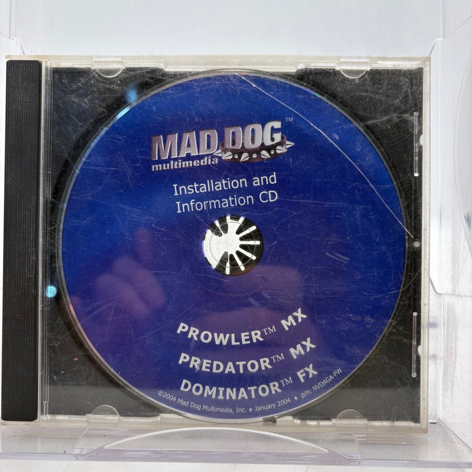 Mad Dog Multimedia Prowler MX Predator MX Dominator FX Installation CD 2004