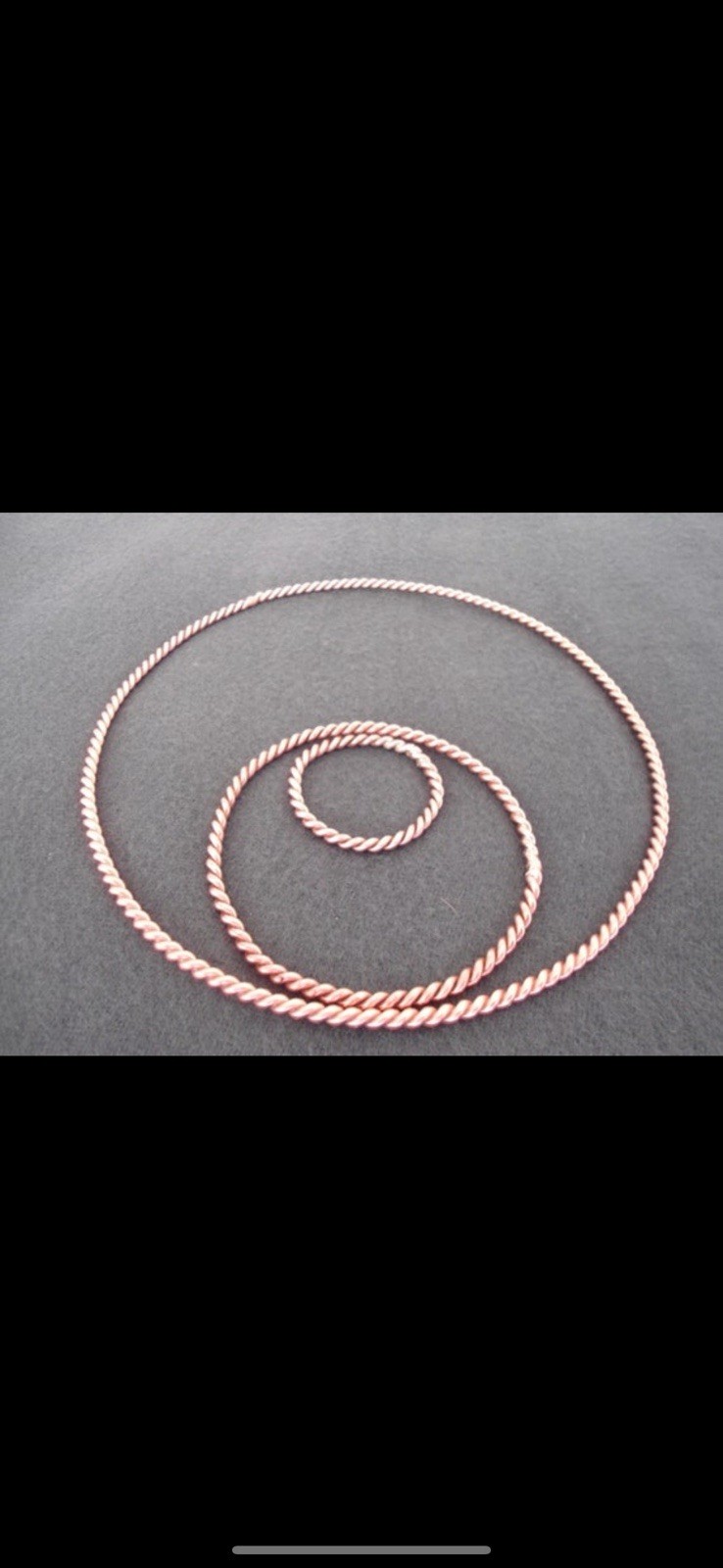 Solid Copper tensor Ring Set. 1/2-1/4 & 1 Qubit. EMF Protection, Healing & More