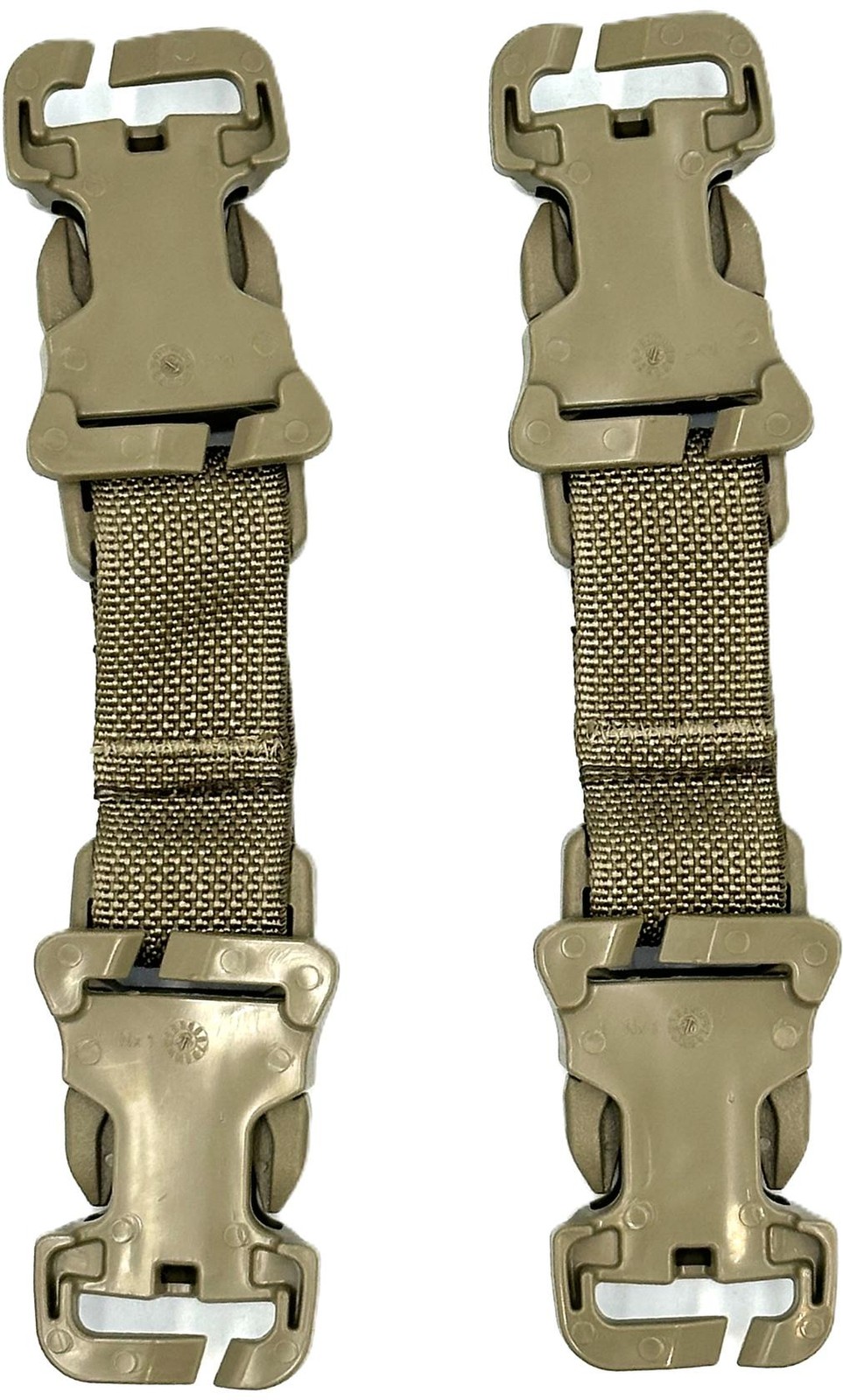 Tactical Quick Release Retention Straps Coyote ITW Nexus Style Adapter Pair