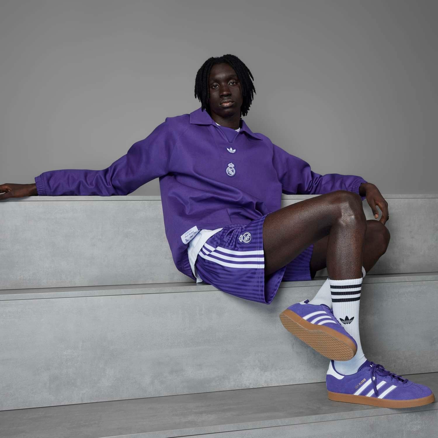Adidas x Real Madrid Gazelle Terrace Icons Purple Gum Rare New Men Shoes JS3041