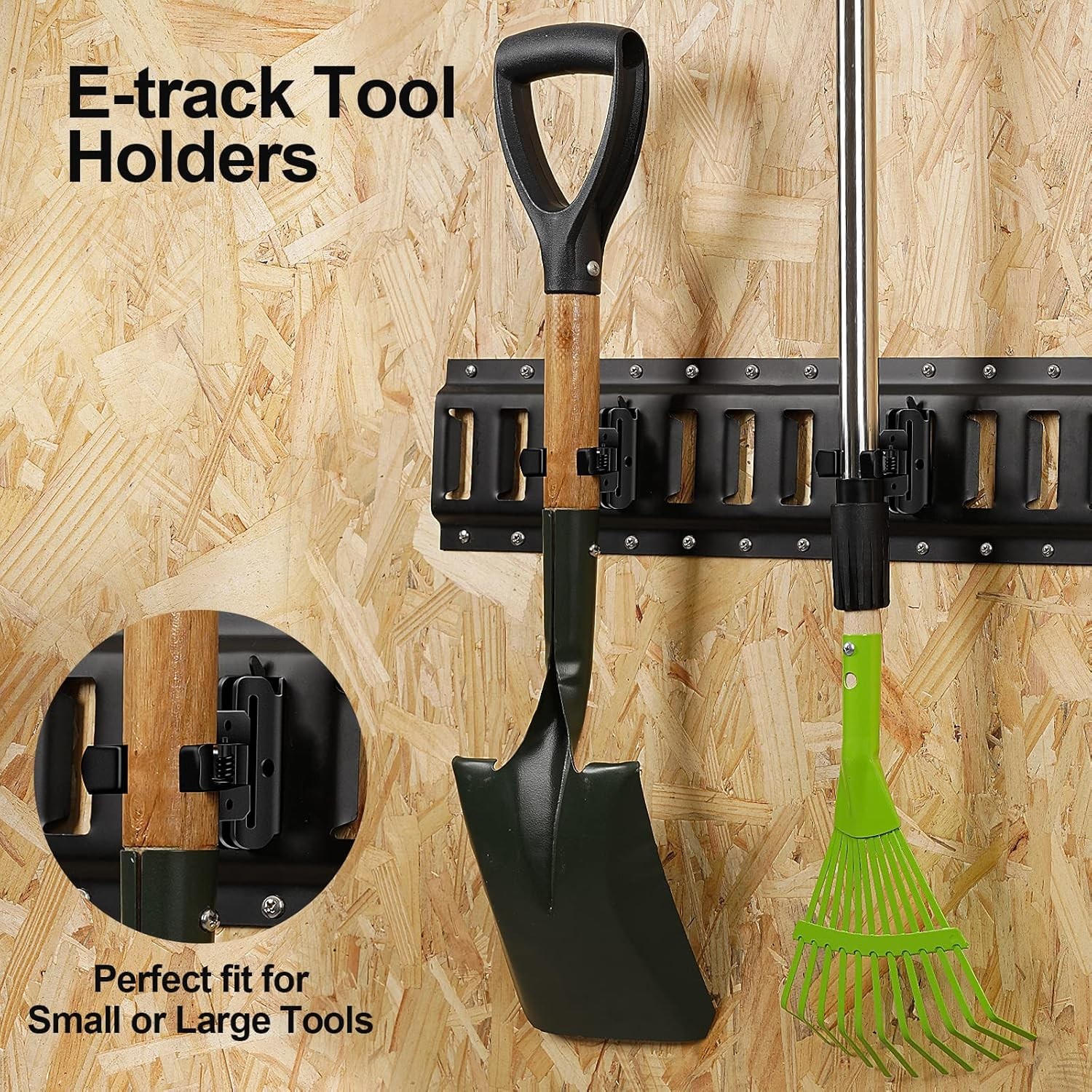 6 Pack E-Track Tool Holders |E Track Accessories for Enclosed Trailer Black