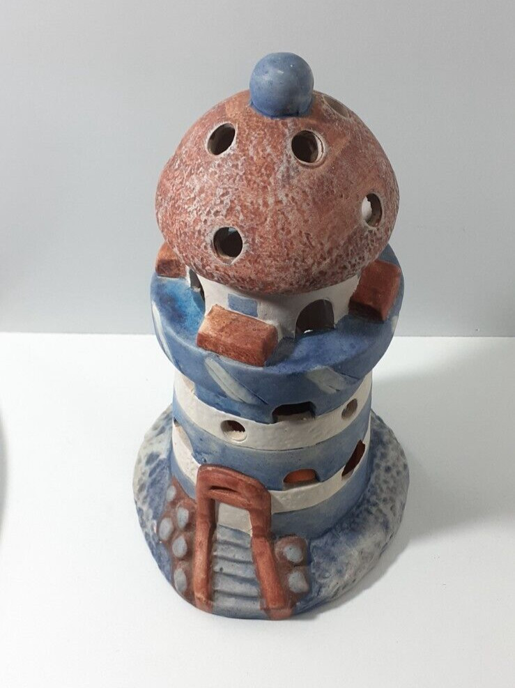 Nautical Lighthouse Ceramic Tealight Candle Holder Ornament By Advanced Giftline