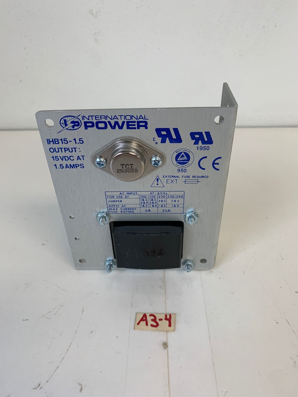 New International Power IHB15-1.5 Power Supply 15VDC At 1.5 Amps *Fast Shipping*