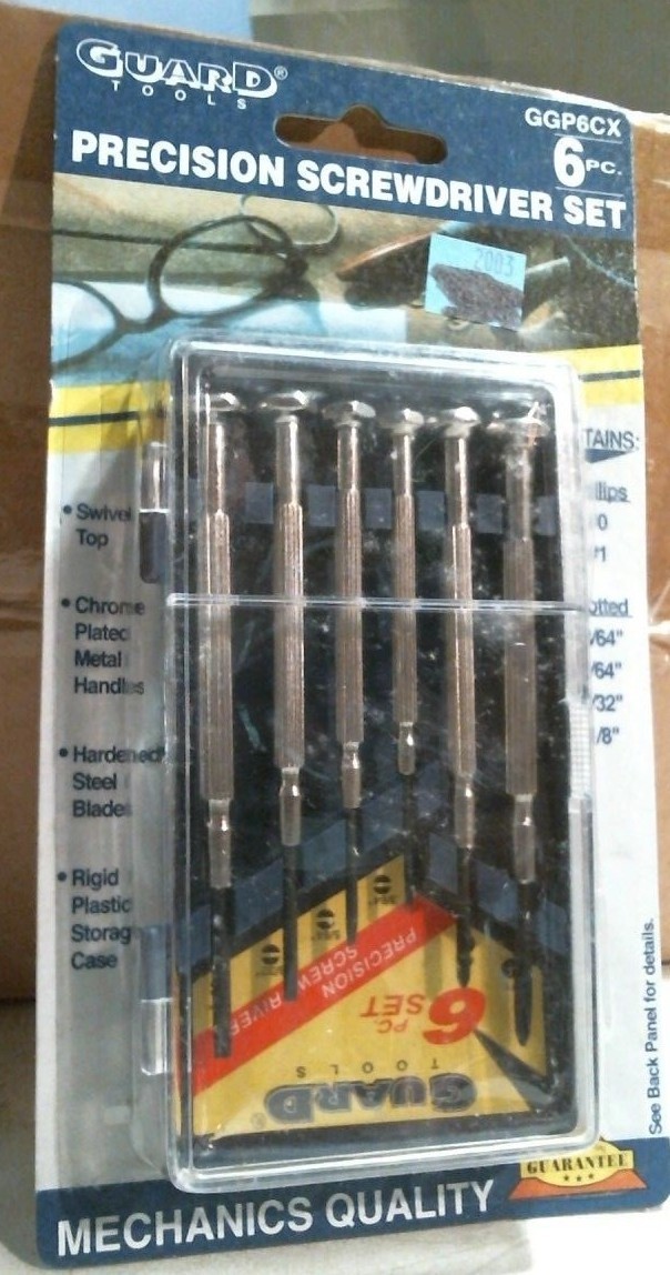 Guard Tools GGP6CX Precision Screwdriver Set 6 Piece Mechanics Quality FREE SHIP