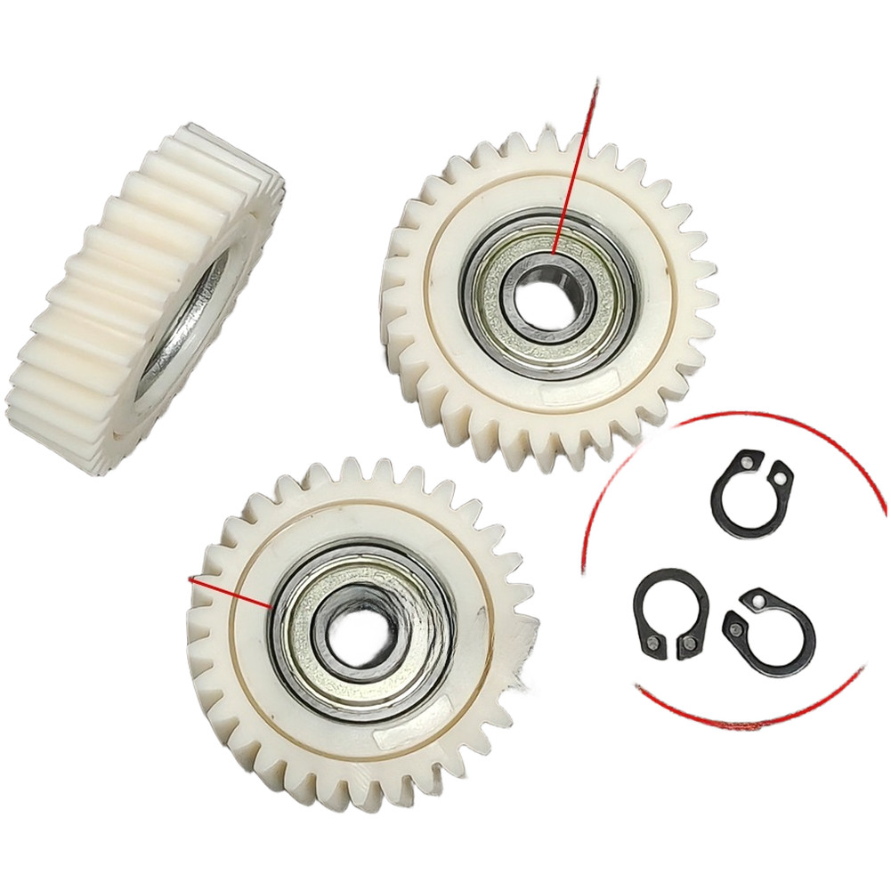 31T Spiral Nylon Gear 42mm Outer Diameter 12mm Thickness with 608 Bearing