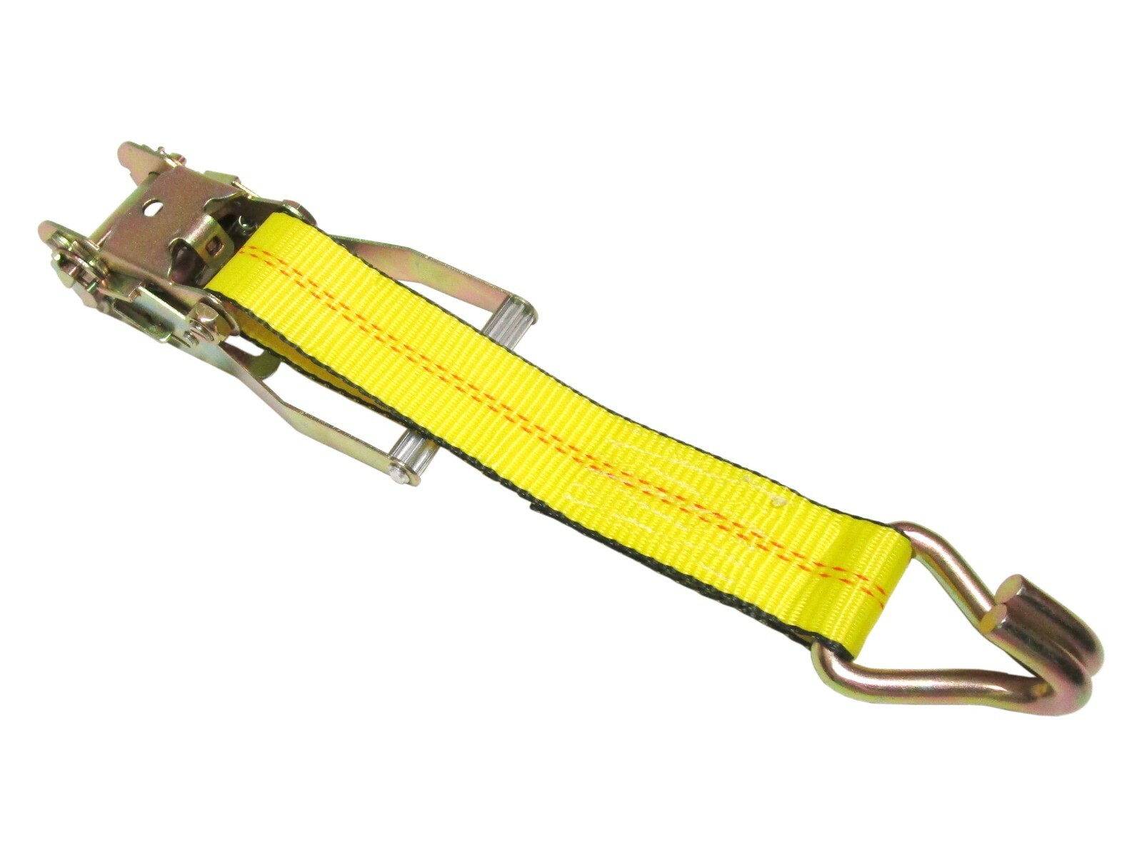 Ratchet Tie Down Strap 2" x 27' with Wire J Finger Hook for Cargo Control