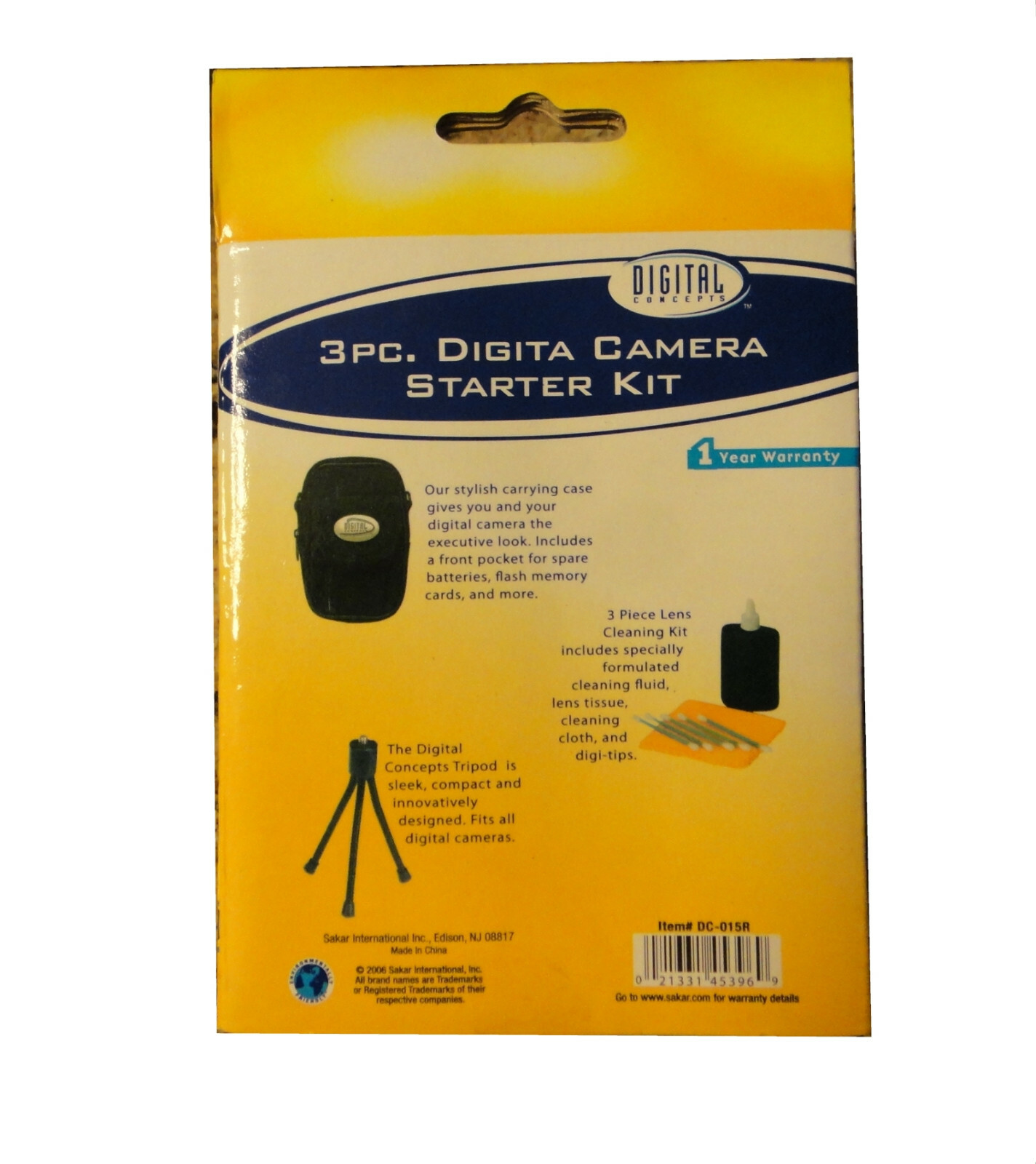 Digital Camera Accessory Kit w/ Case, Mini Tripod & Cleaning Kit, NEW IN BOX