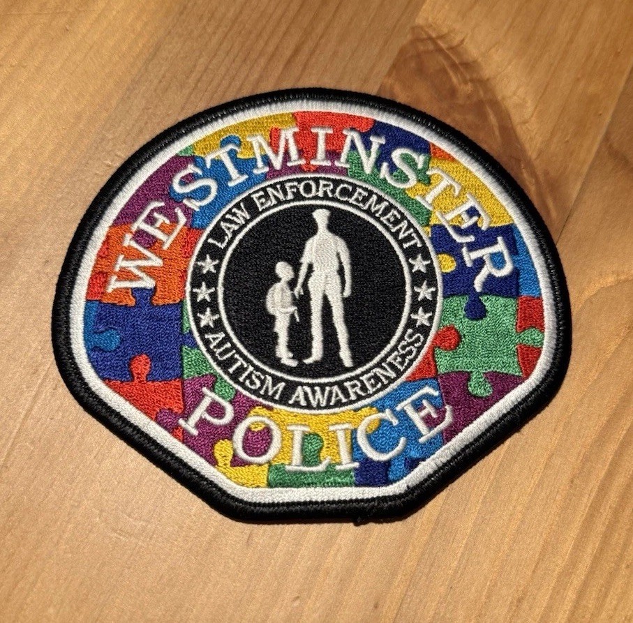 Westminster Police California Autism Awareness Shoulder Patch