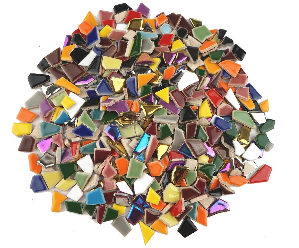 Vibrant Broken Ceramic Tiles Crafts Mosaics,Irregular Polished China Tile Scraps