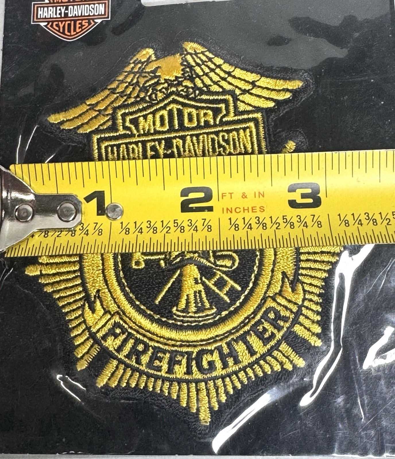 Sealed In The Pack Harley-Davidson Firefighter Sew On Patch