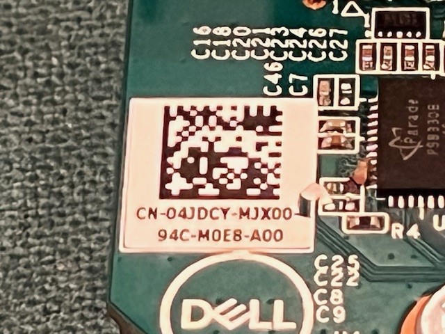 Dell 4JDCY additional DP Video Port w/ cable and bracket