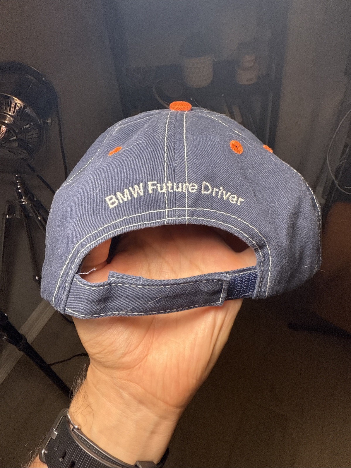 BMW Kids Hat Adjustable Blue Orange