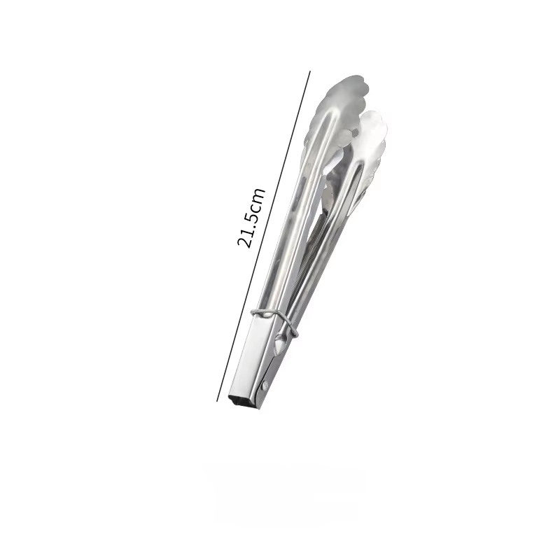 Stainless Steel Kitchen Food Tongs BBQ Grill Buffet Bread Salad Serving 1pc