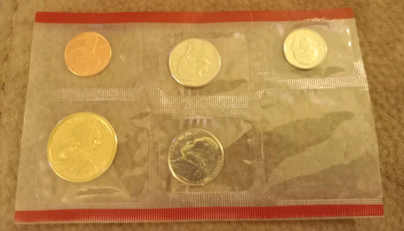 2004 D - US Mint Uncirculated Coin Set - 5 Coins Only - No 25c Coin No COA/PKG
