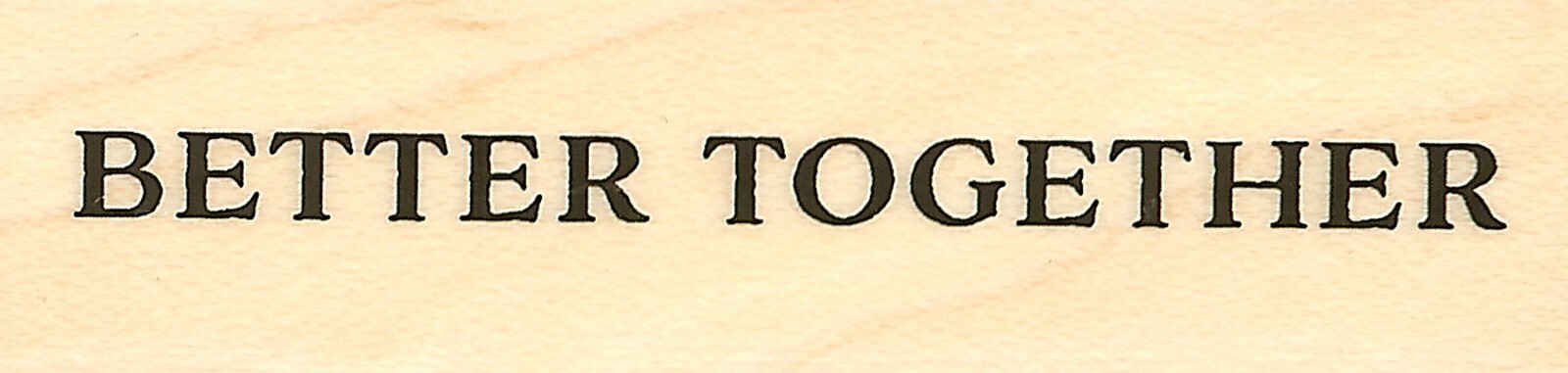 BETTER TOGETHER Wood Mounted Rubber Stamp IMPRESSION OBSESSION B13892 New