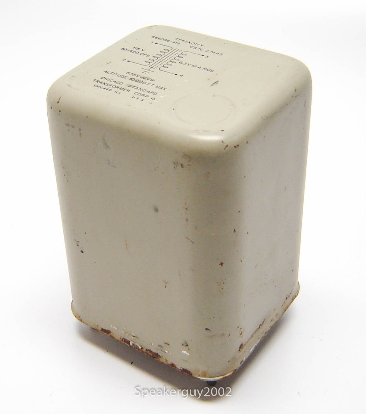 Vintage Chicago Tube Filament Transformer / TF4SX01YY / 6.3V 12A -- KT