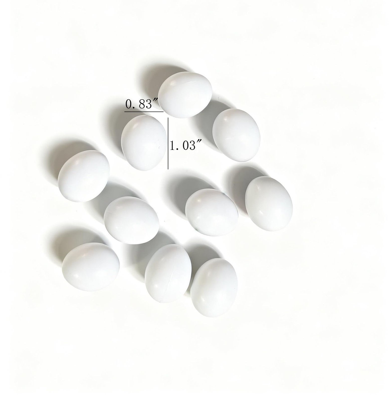 Azatemgo 10 Pack Small Plastic Parrot Eggs - 1.03 Inch Fake Bird parrot