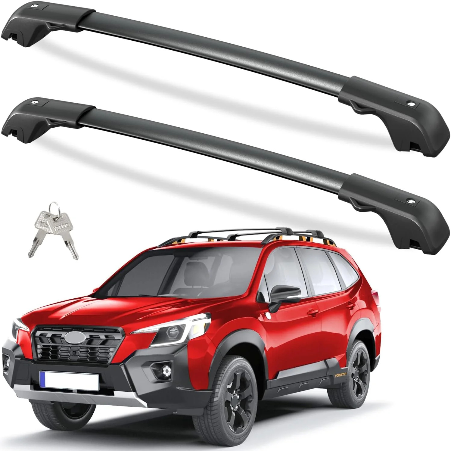 Roof Rack Cross Bars for Subaru Forester Wilderness 2022-2026 | 300lbs with Rais