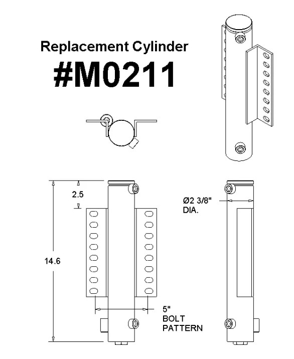 Bigfoot Quadra 14 9/16''  Leveling Hydraulic Jack Cylinder 69574512 NEW!