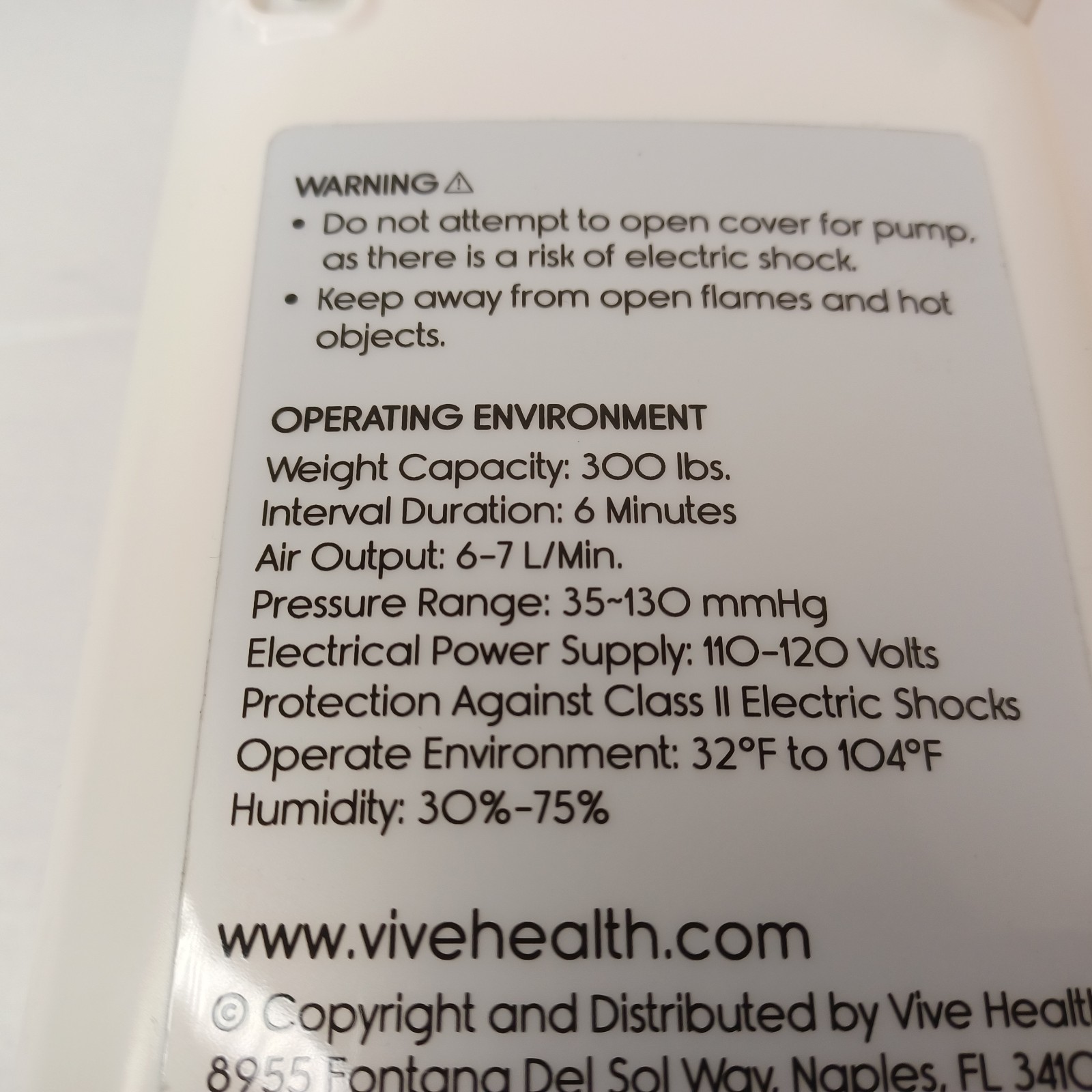 Vive Alternating Pressure Pump Only