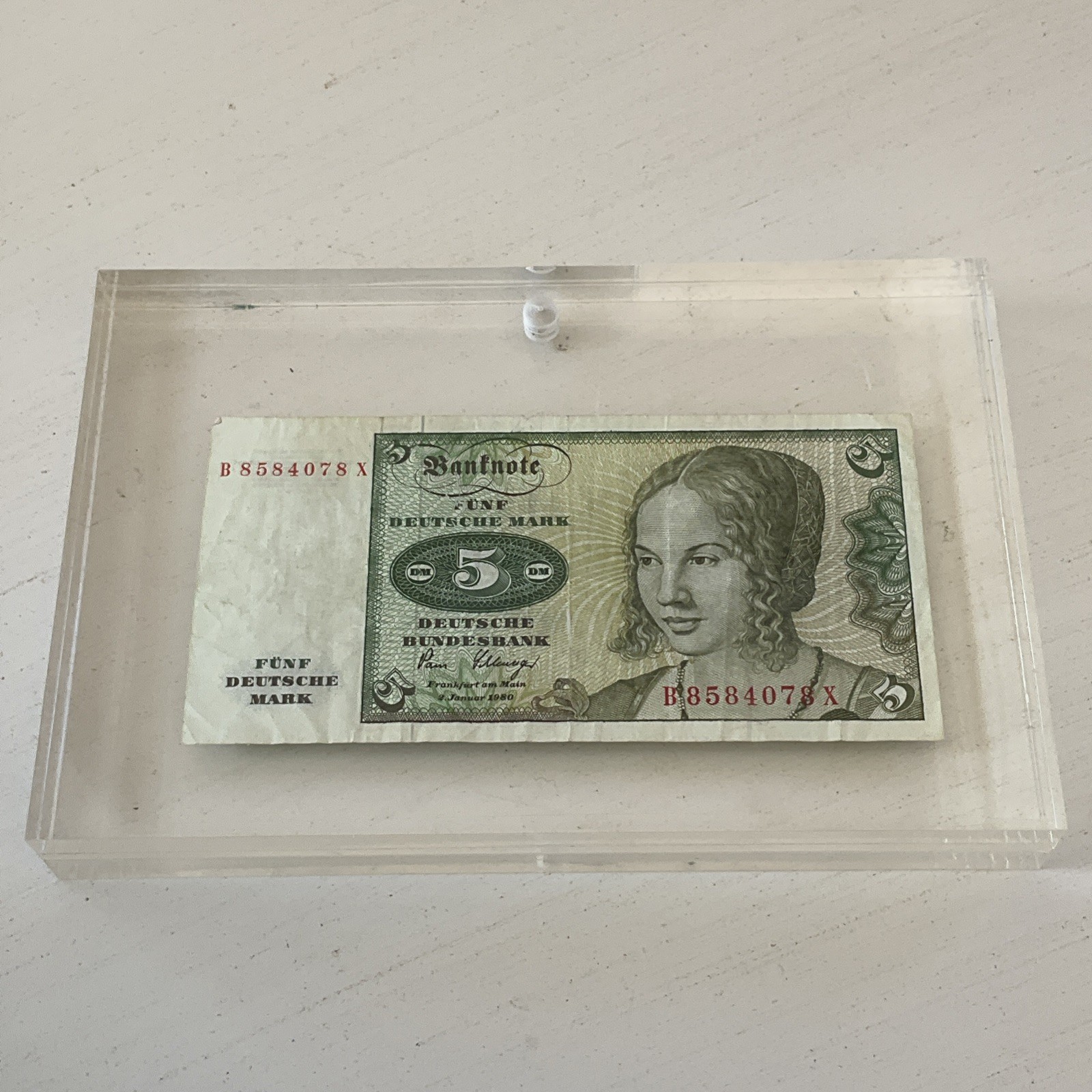 Germany Deutsche Bank 5 Mark Banknote 1980 - B8584078X