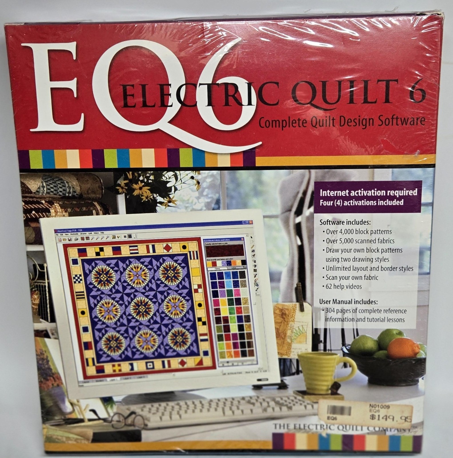 EQ 6 Quilt Design Software Sealed Package The Electric Quilt Company Sealed NIB