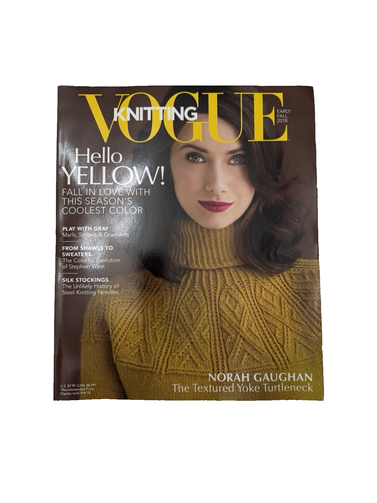 VOGUE Knitting Magaine - Early Fall 2018 - Norah Gaughan, NEW never used!