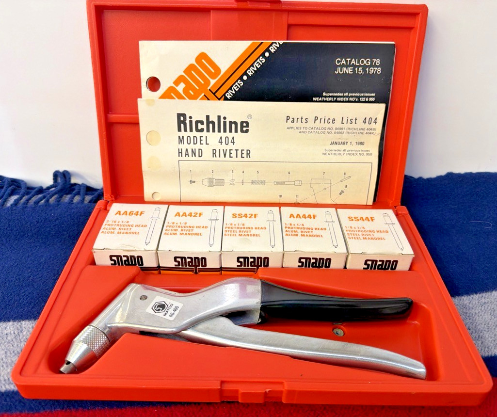 MATCO TOOLS RG-400 BRANDED RIVET TOOL KIT RICHLINE MODEL 404 HAND RI (CJL007976)