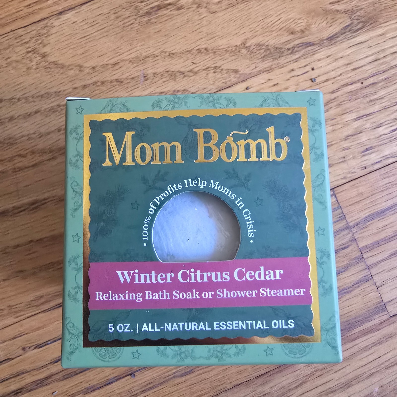 Mom Bomb Bath Bomb - Winter Citrus Cedar - All Natural Essential Oil - Made USA