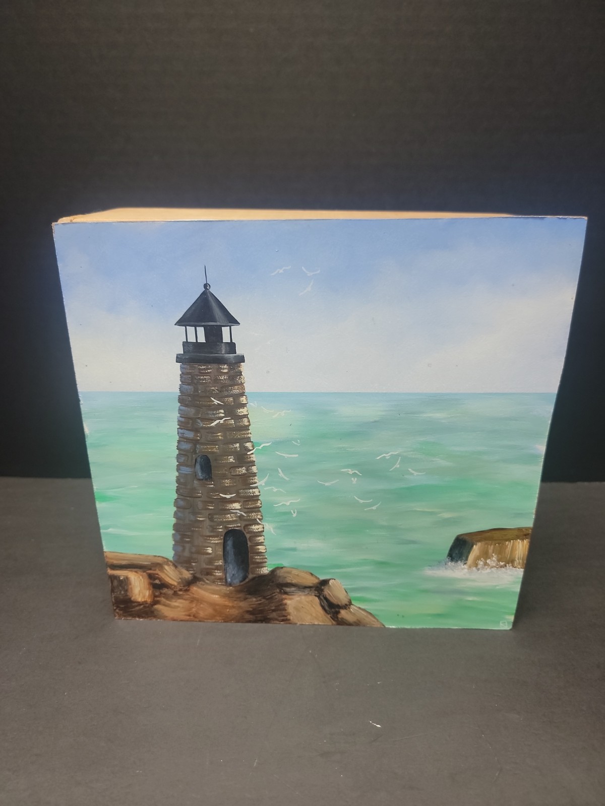 Lighthouse Picture/Box - Hand Made