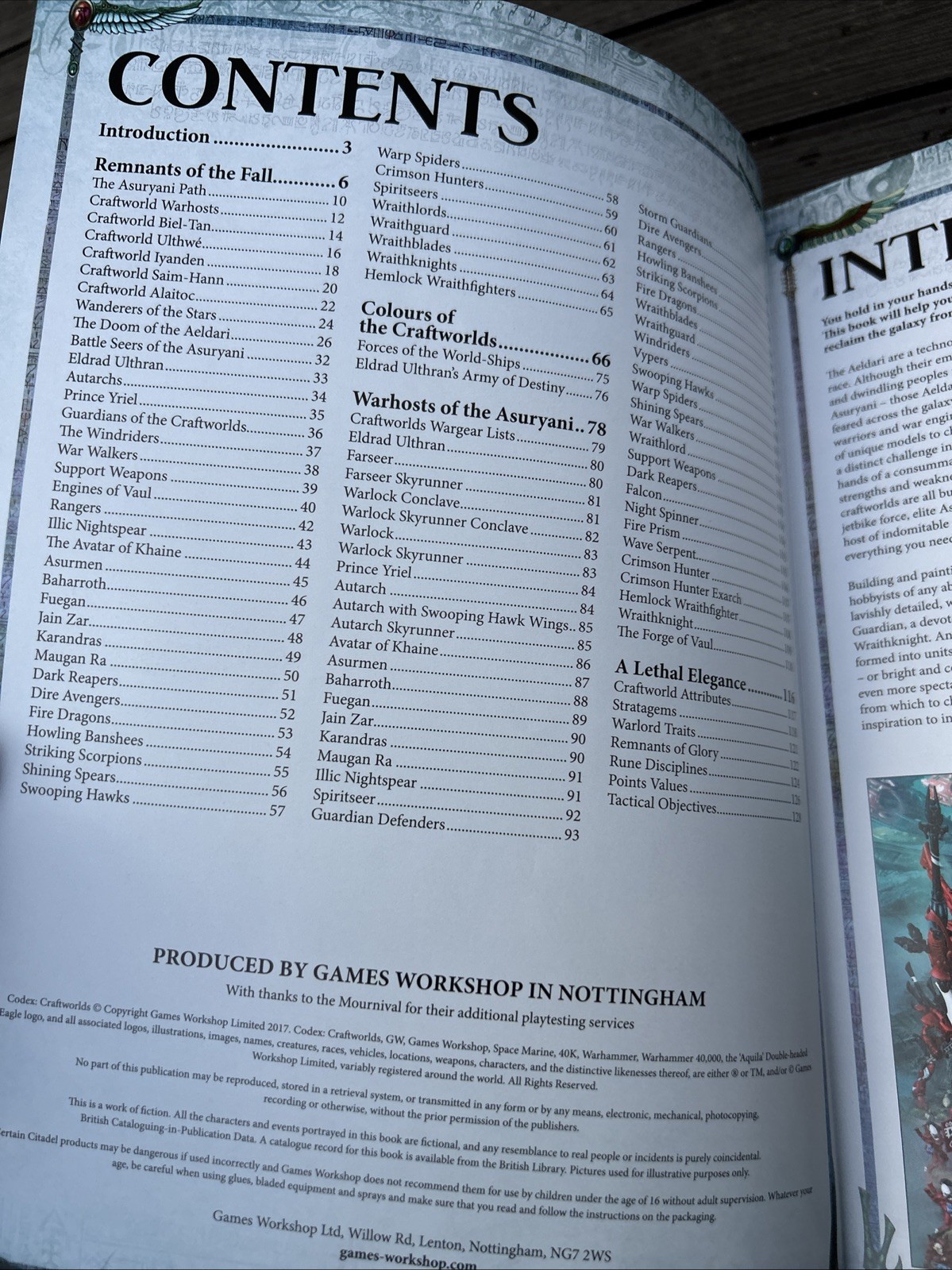 Aeldari / Eldar Craftworlds Codex - Hardback Warhammer 40k Games Workshop 2017