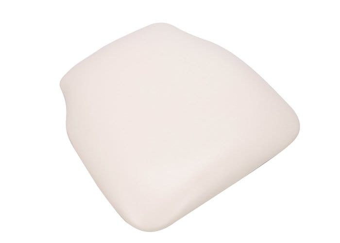 White 1.75" Thick Vinyl Panel Chiavari Chair Cushion by Chivari