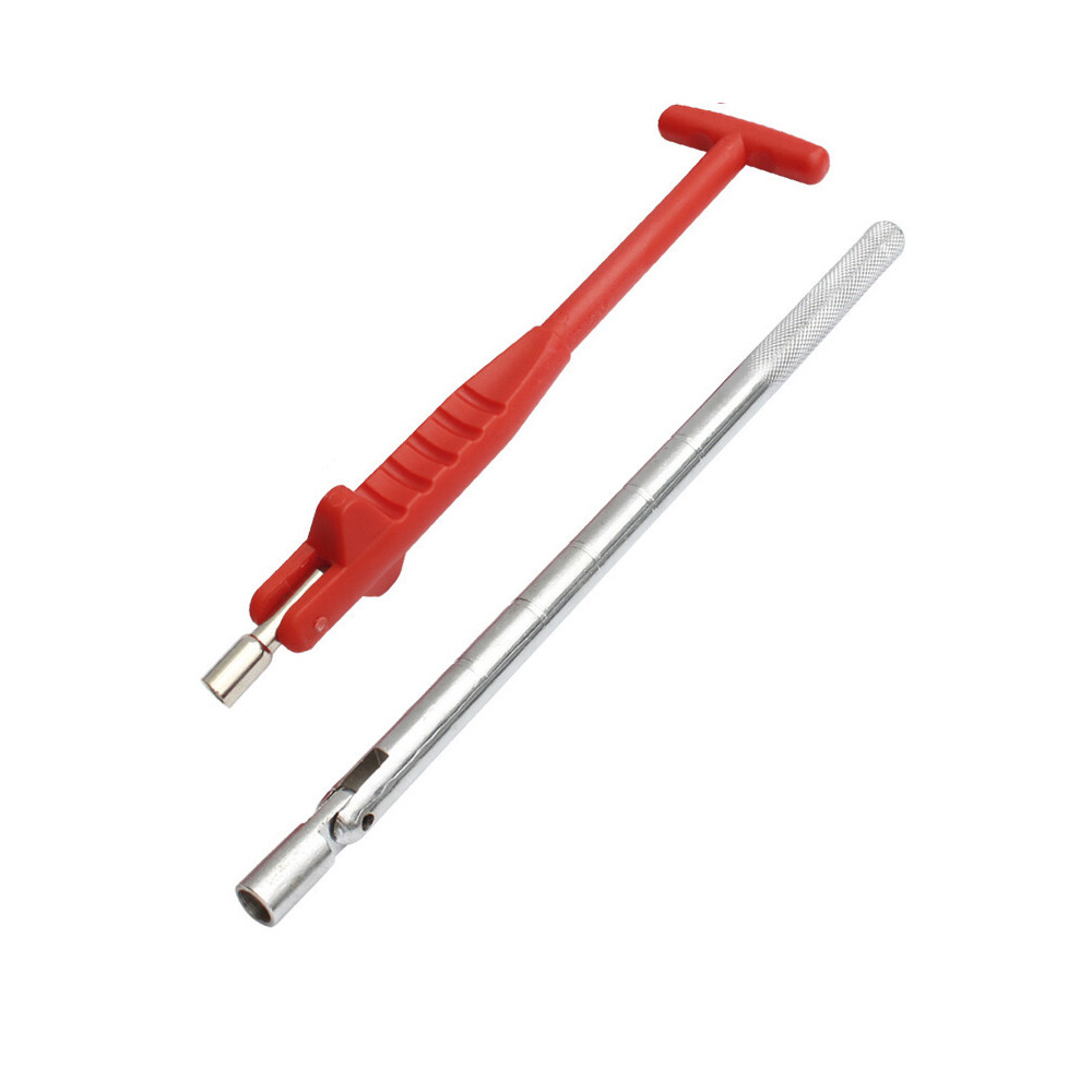 Red Tire Valve Puller For Leverage Against Wheel Rim Application Plastic&Metal