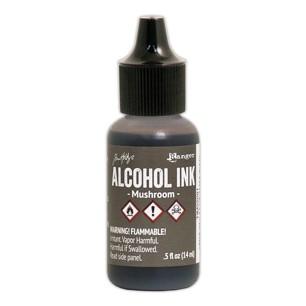 Ranger, Tim Holtz, Alcohol Ink, Mushroom Alcohol Ink, .5 fl oz, Brown Ink