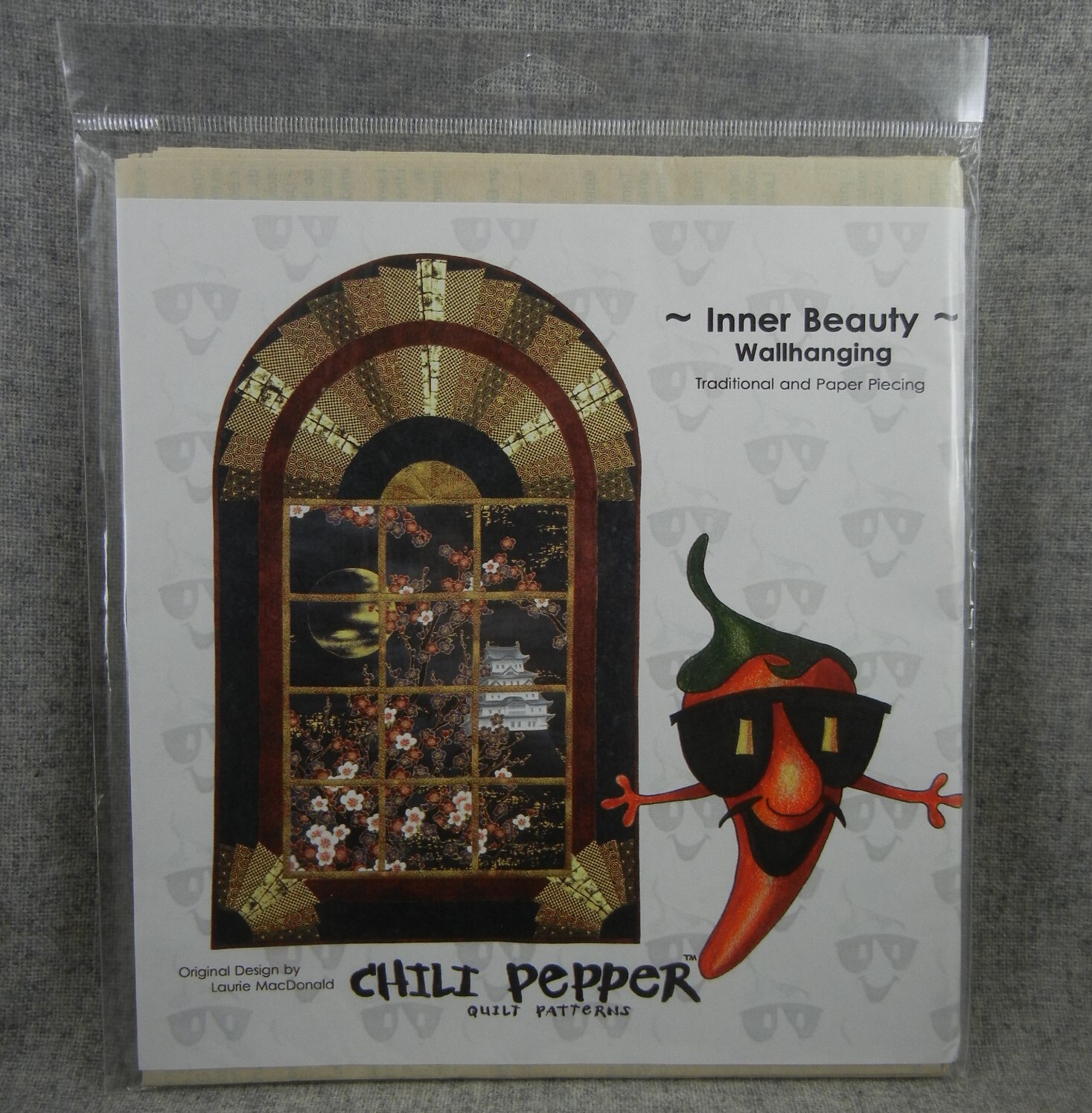 Inner Beauty Wall Hanging Chili Pepper Quilt Pattern Uncut Oriental Scenic