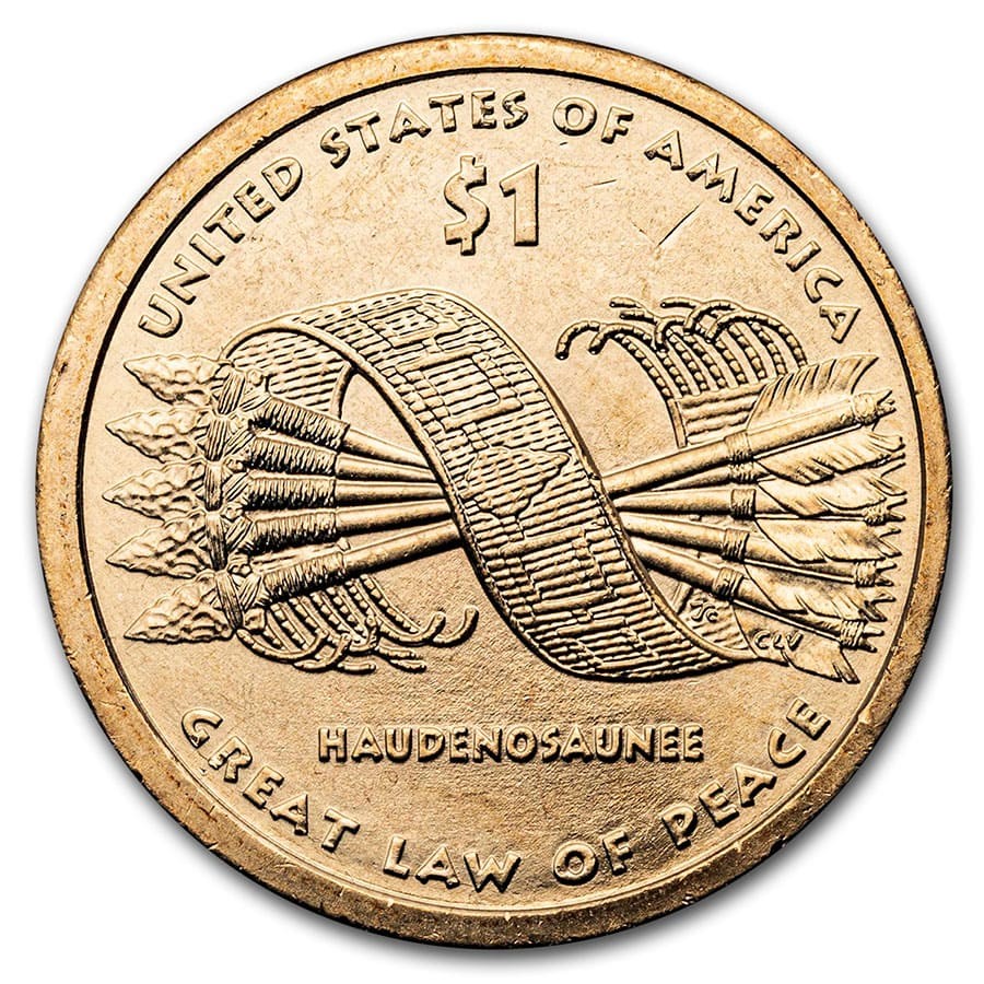 2010-P Native Amer $1 - Great Law of Peace BU