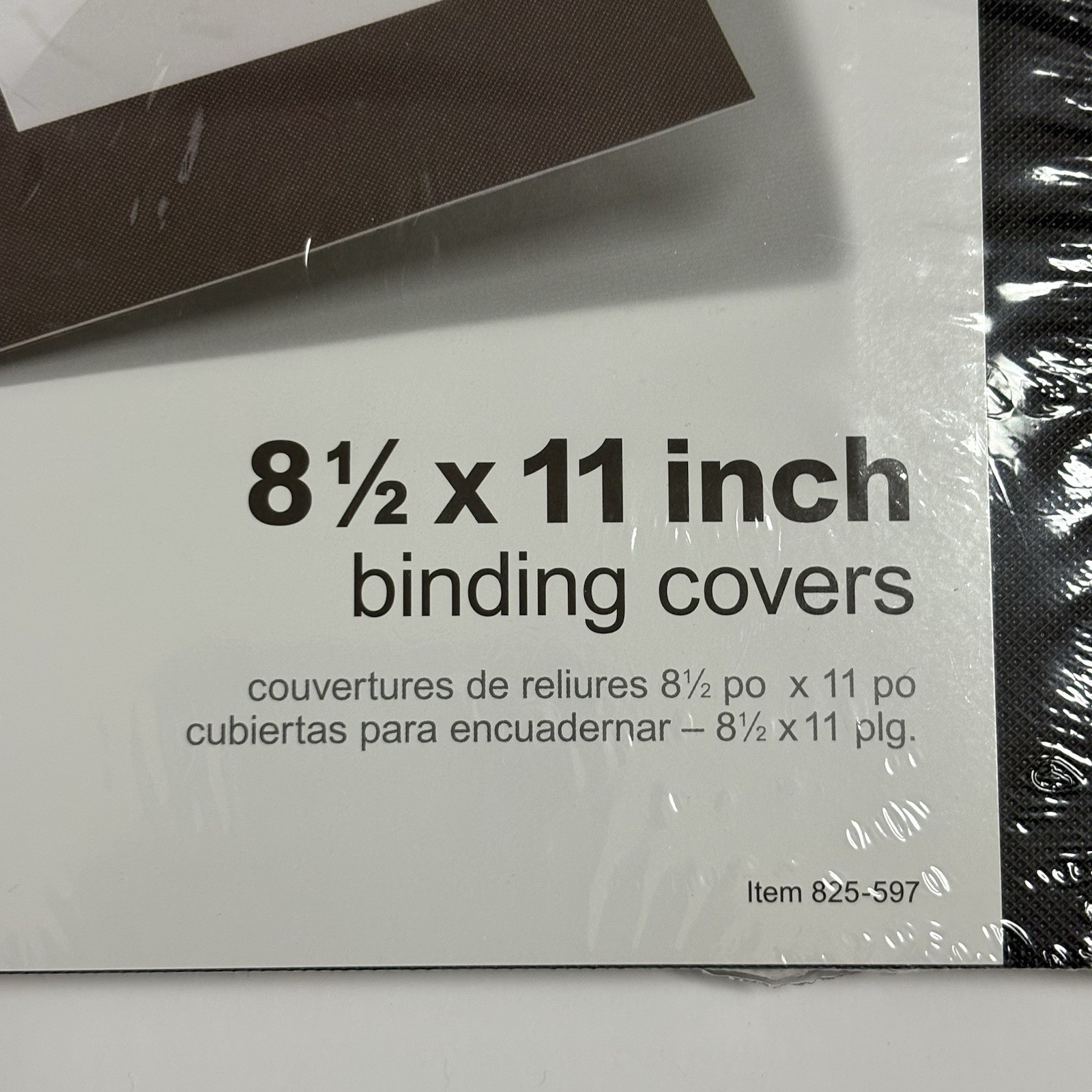 Office Depot Designer Textured Binding Covers, 8.5in. x 11in., Black, Pack of 20