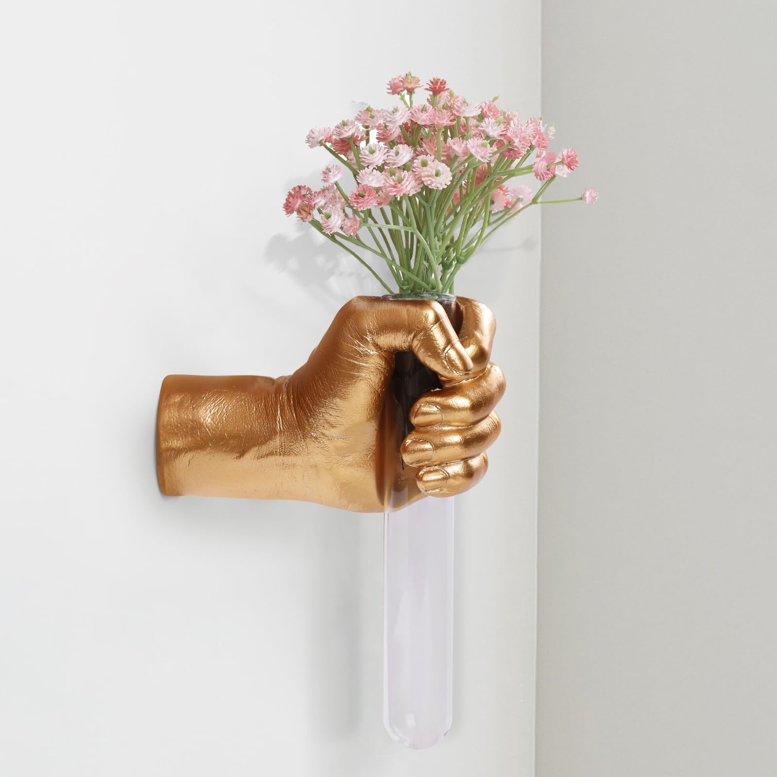 XYQXYQ Gold Wall Sculptures, Hand Vases Home Decor, Wall Mount Art Sculpture, Un
