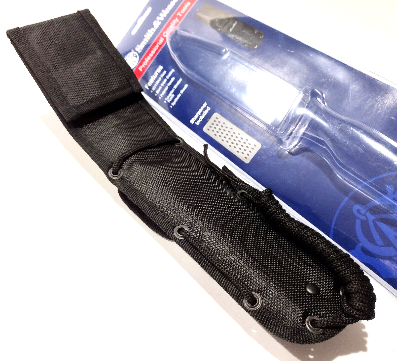 Smith & Wesson Glass Breaker Sharpening Stone Search & Rescue Fixed Blade Knife