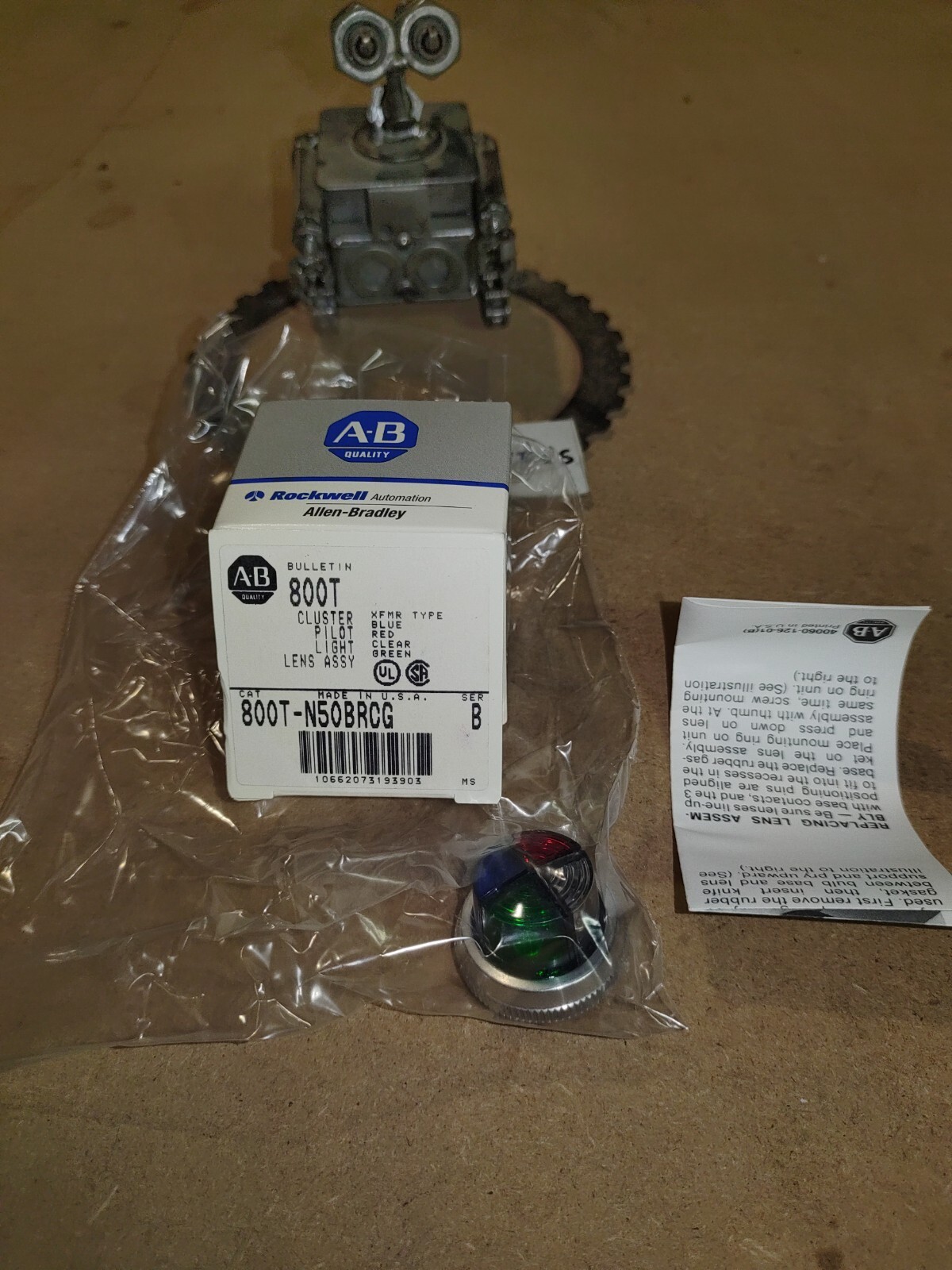 Allen Bradley 800T-N50BRCG Cluster Pilot Light Lens Assembly