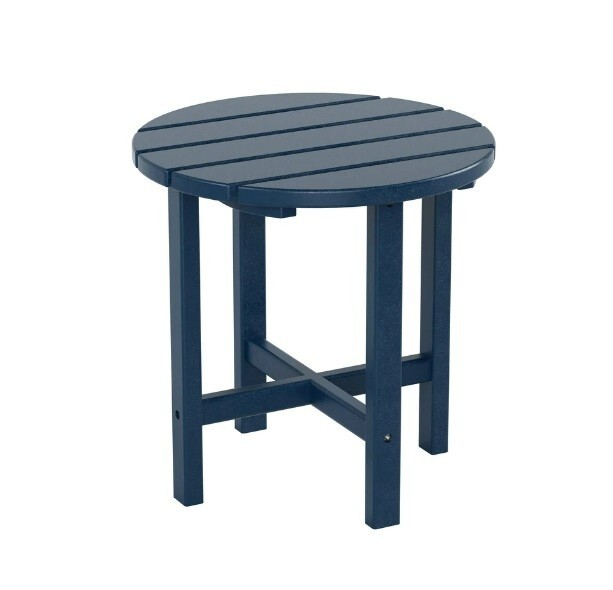 Blue Eco Friendly Round Side Table End Deck Patio Outdoor Pool Best New Coffee