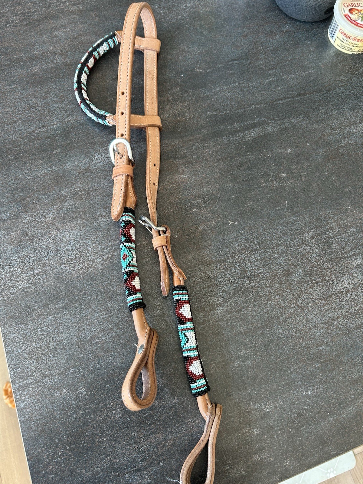 Beaded Western Horse Headstall