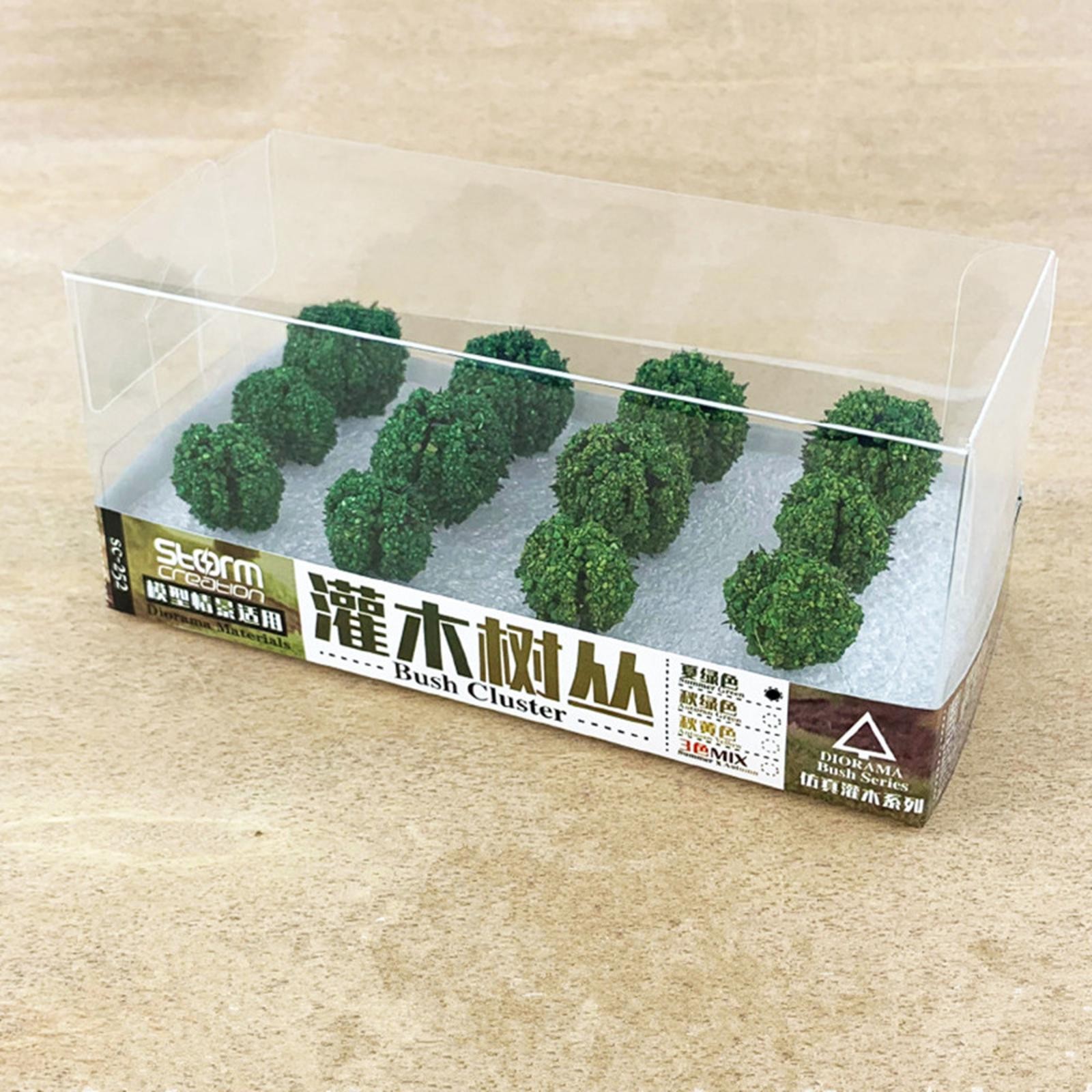 12Pcs Simulation Bush Tree Model Miniature Scene For 1:35/1:48/1:72/1:87 Scale e